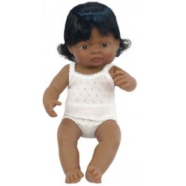 Miniland - Baby hispanic (fata) Papusa 38 cm Miniland - Baby hispanic (fata) Papusa 38 cm