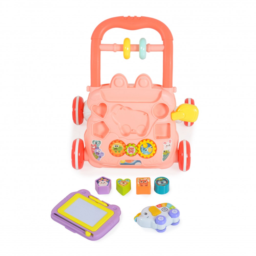 Antepremergator cu activitati Moni Elephant Pink Antepremergator cu activitati Moni Elephant Pink