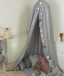 Baldachin suspendat multifunctional pentru copii Pure Grey bumbac 250x320 cm