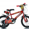 Bicicleta copii Cars 3 Dino Bikes 16 inch, varsta 6-8 ani, inaltimea 107-125 cm, frana de mana pe ambele roti, aparatoare lant, roti ajutatoare