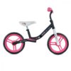 Bicicleta copii fara pedale Byox Zig-Zag Pink 12 inch, roti din cauciuc EVA, scaun ajustabil pe inaltime de la 36 cm pana la 45 cm, de la 2 ani pana la greutatea maxima admisa de 20 kg
