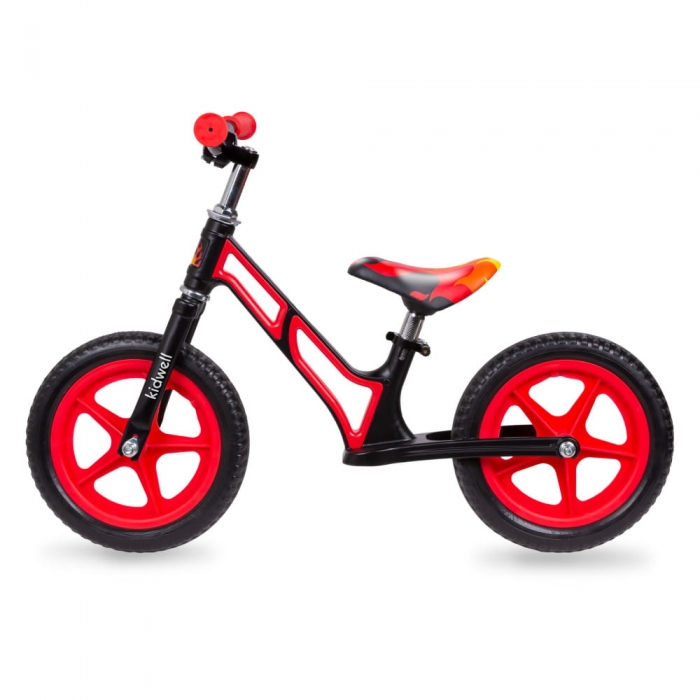 Bicicleta fara pedale Kidwell cu cadru din magneziu Comet Black Red Bicicleta fara pedale Kidwell cu cadru din magneziu Comet Black Red
