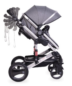 Carucior 2 in 1 cu suspensii Gala Leather Dark Grey