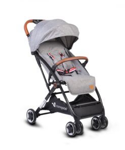 Carucior sport cu pliere compacta compatibil avion ,maner tip troller si accesorii incluse Paris Grey