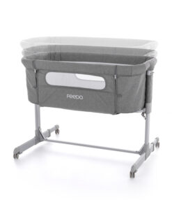Patut co-sleeper Feedo pliabil 0-5 luni gri