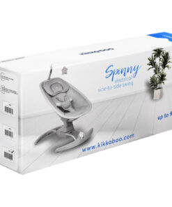 Leagan electric cu telecomanda si leganare laterala KikkaBoo Spinny Grey