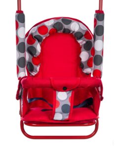 Leagan pentru copii Top Kids cu spatar reglabil si bara detasabila Red Dots