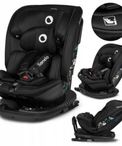 Scaun auto Lionelo Bastiaan RWF i-Size rotire 360 grade isofix si centura Top Tether 0-36 kg negru