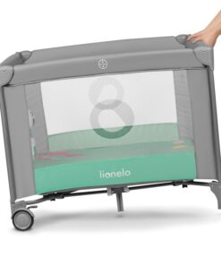 Tarc de joaca Lionelo pliabil cu roti si inchidere laterala verde