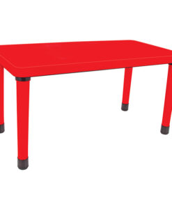 Masuta pentru copii interiorexterior Pilsan Happy Table Rosu 120x60cm pentru lectiiactivitati,capacitate 4 copii,plastic rezistent,colturi rotunjite,picioare antiderapante,utilizare acasagradinitecreseafterschool