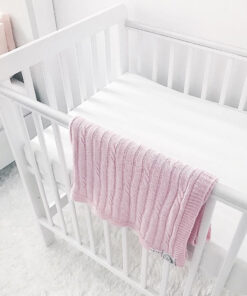 Patut din lemn pentru bebe, inaltime saltea reglabila, Clasic Alb 120x60 cm