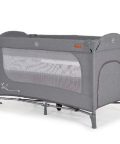 Patut pliabil Cangaroo cu 2 nivele si roti SkyGlow Grey