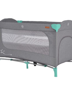 Patut pliabil Cangaroo cu 2 nivele si roti SkyGlow Mint