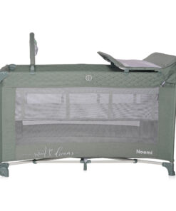 Patut pliabil Noemi Plus 2 nivele cu accesorii Iceberg Green Star