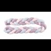 Protectie laterala patut bebe bumper impletit grey-lilac-pink 340 cm
