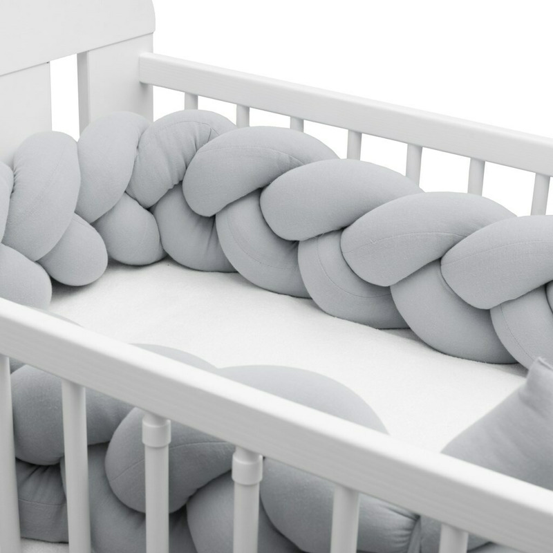 Protectie laterala pentru patut tip bumper New Baby 225 cm grey Protectie laterala pentru patut tip bumper New Baby 225 cm grey