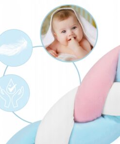 Protectie laterala pentru patut impletita 3 M Ricokids 722105 Albastru Roz