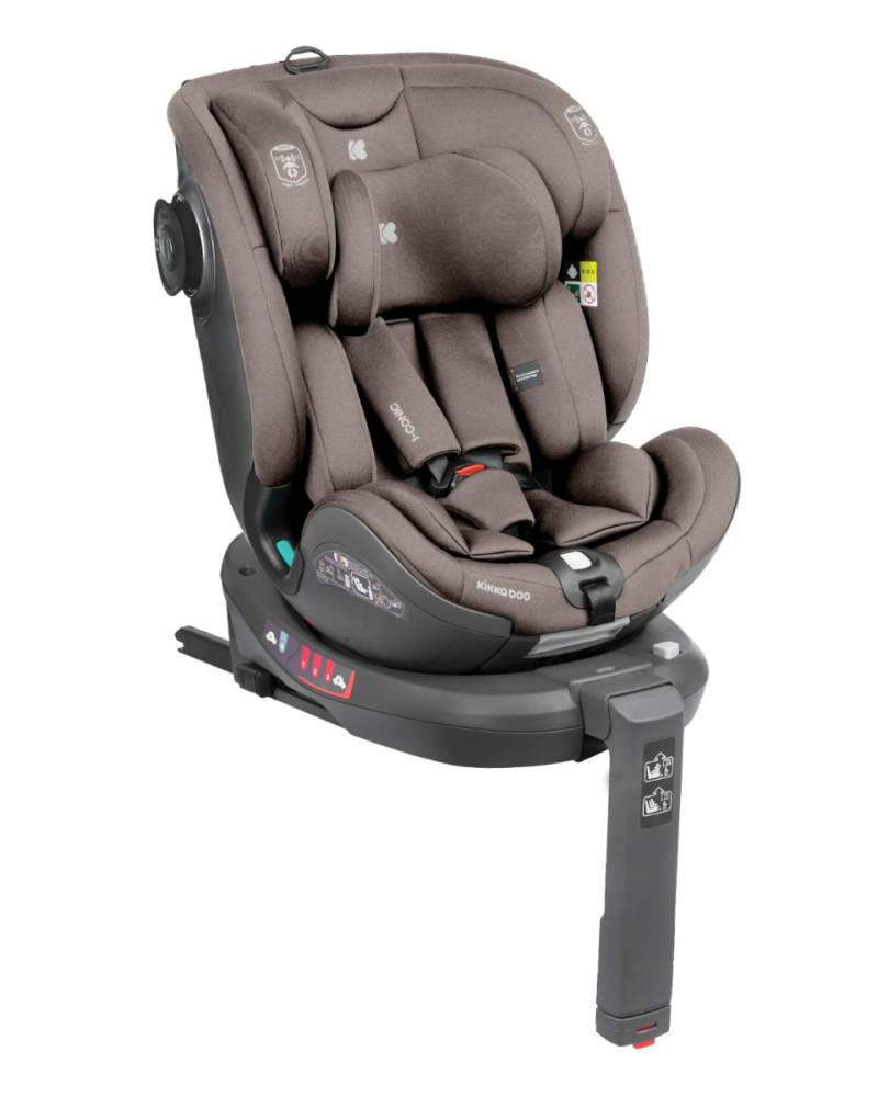 Scaun auto KikkaBoo cu baza isofix 40-150 cm i-Conic i-SIZE Brown Scaun auto KikkaBoo cu baza isofix 40-150 cm i-Conic i-SIZE Brown
