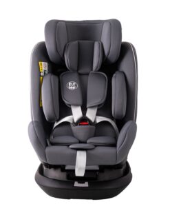 Scaun auto Platinum Deluxe i-Size Buf Boof cu isofix rotativ 360 grade Top Tether SIPS 40-150 cm 0-36 kg SimpleGrey