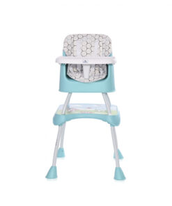 Scaun de masa inalt pentru copii Trick convertibil 3in1 Green Net Grey Candy