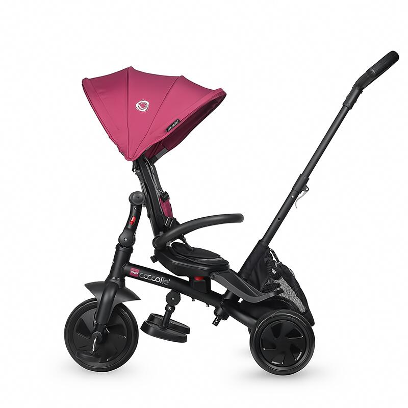 Tricicleta pentru copii Coccolle Alegra Magenta multifunctionala, cu sezut reversibil si pozitie de somn, de la 10 luni, suport de picioare pliabil, frana pe rotile din spate si copertina cu protectie UV Tricicleta pentru copii Coccolle Alegra Magenta multifunctionala, cu sezut reversibil si pozitie de somn, de la 10 luni, suport de picioare pliabil, frana pe rotile din spate si copertina cu protectie UV