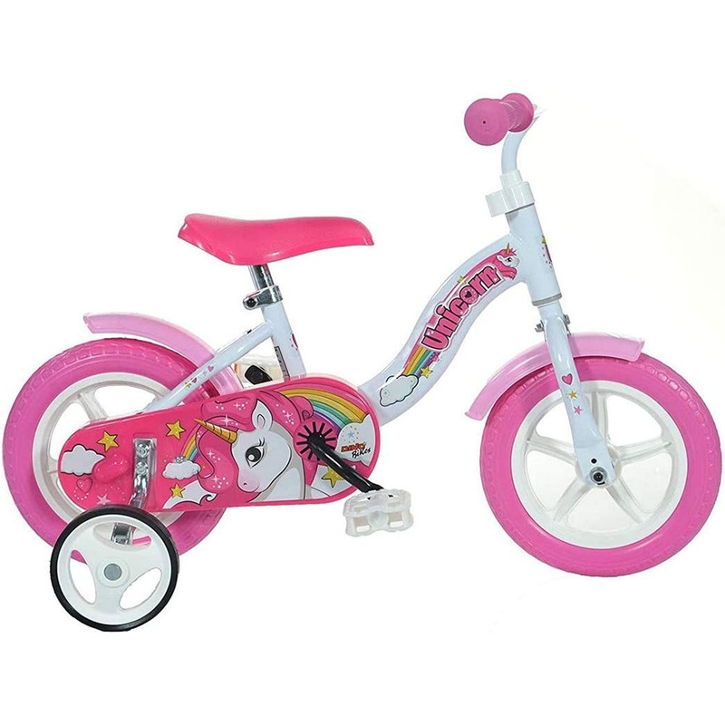 Bicicleta cu pedale, Dino Bikes, Unicorn, Cu roti ajutatoare, 10 inch, Pana la 30 kg, 2 ani+, Multicolor Bicicleta cu pedale, Dino Bikes, Unicorn, Cu roti ajutatoare, 10 inch, Pana la 30 kg, 2 ani+, Multicolor