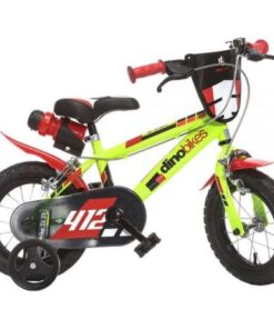 Bicicleta copii 3-5 ani, 12 inch, Galben, Dino Bikes DB412US03YE