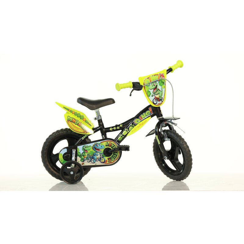 Bicicleta cu pedale, Dino Bikes, Dinozaur T-Rex, Cu roti ajutatoare, 12 inch, Pana la 40 kg, 3 ani+, Multicolor Bicicleta cu pedale, Dino Bikes, Dinozaur T-Rex, Cu roti ajutatoare, 12 inch, Pana la 40 kg, 3 ani+, Multicolor
