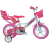 Bicicleta cu pedale, Dino Bikes, Unicorn, Cu roti ajutatoare, Cu cosulet frontal, Cu cosulet pentru papusi, 12 inch, Pana la 40 kg, 3 ani+, Multicolor Bicicleta cu pedale, Dino Bikes, Unicorn, Cu roti ajutatoare, Cu cosulet frontal, Cu cosulet pentru papusi, 12 inch, Pana la 40 kg, 3 ani+, Multicolor
