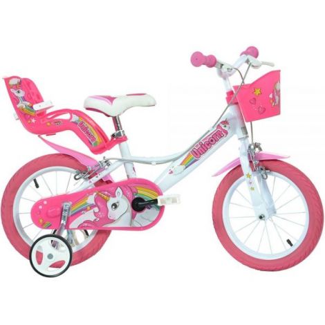 Bicicleta copii 3-5 ani, 14 inch, Unicorn, Dino Bikes DB144RUN Bicicleta copii 3-5 ani, 14 inch, Unicorn, Dino Bikes DB144RUN