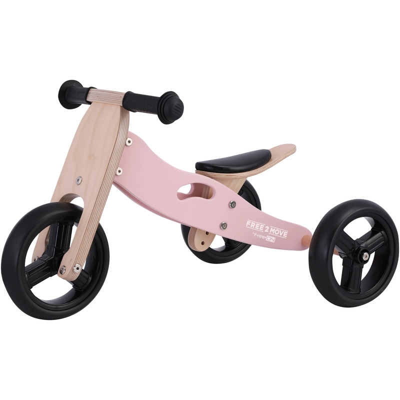 Bicicleta/tricicleta fara pedale, Free2Move, Din lemn, 2 in 1, Functie de bicicleta echilibru, Scaun reglabil, Roti ajustabile, Manere antiderapante, Varsta 1-3 ani, Conform cu standardele europene EN71-1;2018, EN71-2:2020, EN71-3:2021, Dusty Pink Bicicleta/tricicleta fara pedale, Free2Move, Din lemn, 2 in 1, Functie de bicicleta echilibru, Scaun reglabil, Roti ajustabile, Manere antiderapante, Varsta 1-3 ani, Conform cu standardele europene EN71-1;2018, EN71-2:2020, EN71-3:2021, Dusty Pink