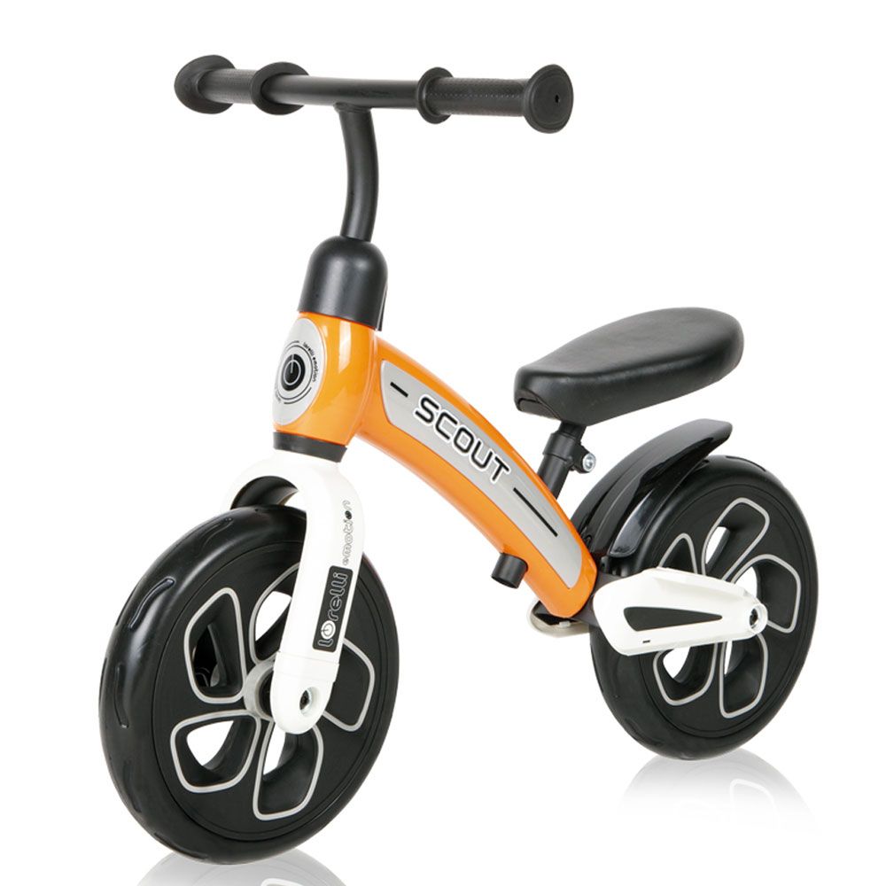 Bicicleta de echilibru fara pedale unisex 10 inch Lorelli Scout Portocalie Bicicleta de echilibru fara pedale unisex 10 inch Lorelli Scout Portocalie
