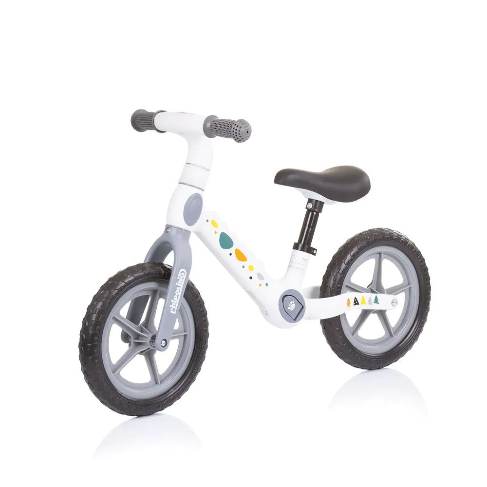 Bicicleta fara pedale Chipolino Balance Dino 2023 White Grey Bicicleta fara pedale Chipolino Balance Dino 2023 White Grey