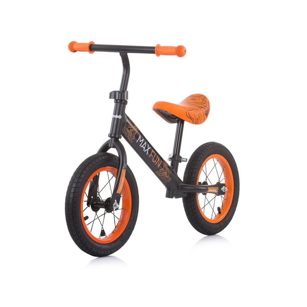 Bicicleta fara pedale unisex 12 inch Chipolino Max Fun Portocaliu Bicicleta fara pedale unisex 12 inch Chipolino Max Fun Portocaliu