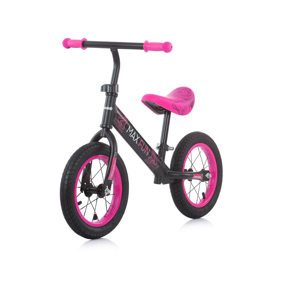 Bicicleta fara pedale pentru fete 12 inch Chipolino Max Fun Roz Bicicleta fara pedale pentru fete 12 inch Chipolino Max Fun Roz