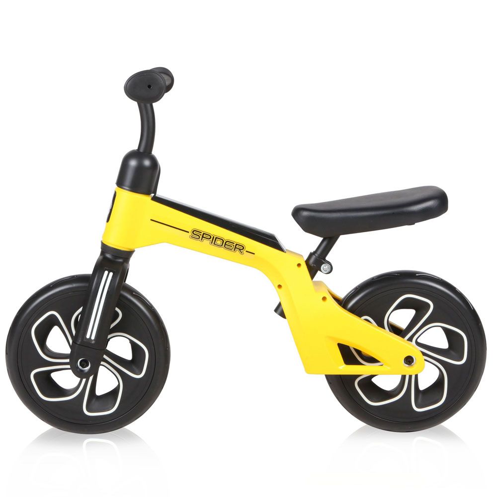Bicicleta fara pedale unisex 10 inch Lorelli Spider Galben Bicicleta fara pedale unisex 10 inch Lorelli Spider Galben
