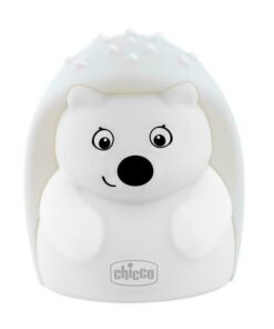 Lampa de veghe, Chicco, Arici, Reincarcabila, 8 culori, Moale, USB, Alb