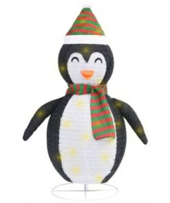 Figurina pinguin decorativa de Craciun, LED, 90 cm tesatura lux