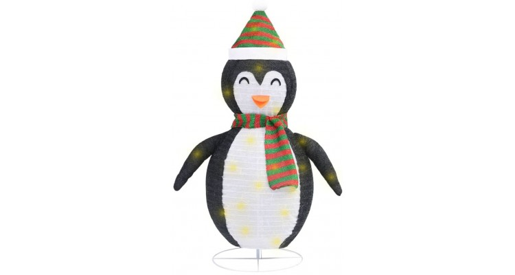 Figurina pinguin decorativa de Craciun, LED, 90 cm tesatura lux Figurina pinguin decorativa de Craciun, LED, 90 cm tesatura lux