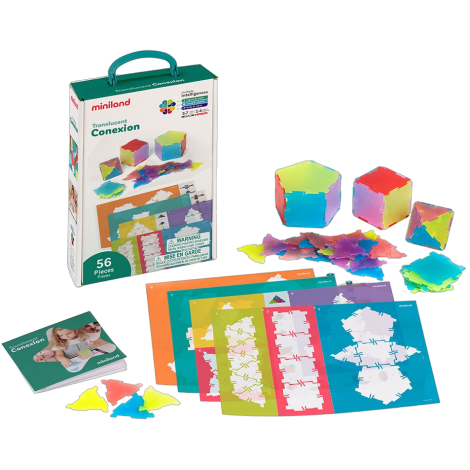 Joc educativ Conexion 56 cu piese translucide Joc educativ Conexion 56 cu piese translucide