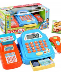 Jucarie educativa, Jokomisiada, Casa de marcat, Cu aparat de scanat, cantar, calculator functional, butoane si sunete, 3 ani+, Multicolor