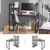 Birou, Vasagle, 120 x 60 x 120 cm, PAL/otel, maro rustic Birou, Vasagle, 120 x 60 x 120 cm, PAL/otel, maro rustic
