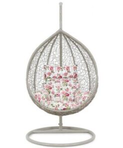 Leagan balansoar gradina din poliratan, M BOWL, L 94 x l 95 x H 190, gri
