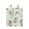 Organizator pentru patut leagan, MimiNu, Din bumbac certificat Oeko Tex Standard 100, 3 compartimente, 53x46 cm, Design, Let's Go Natural