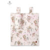 Organizator pentru patut si leagan, MimiNu, Din bumbac certificat Oeko Tex Standard 100, 3 compartimente, 53x46 cm, Design, Little Ballerina Pink