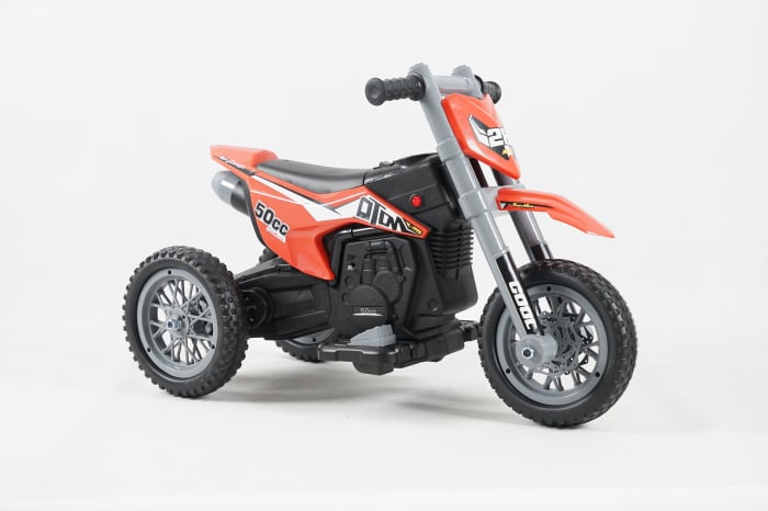 Motocicleta electrica cu 3 roti, Kinderauto Enduro 60W 12V STANDARD, culoare portocaliu Motocicleta electrica cu 3 roti, Kinderauto Enduro 60W 12V STANDARD, culoare portocaliu