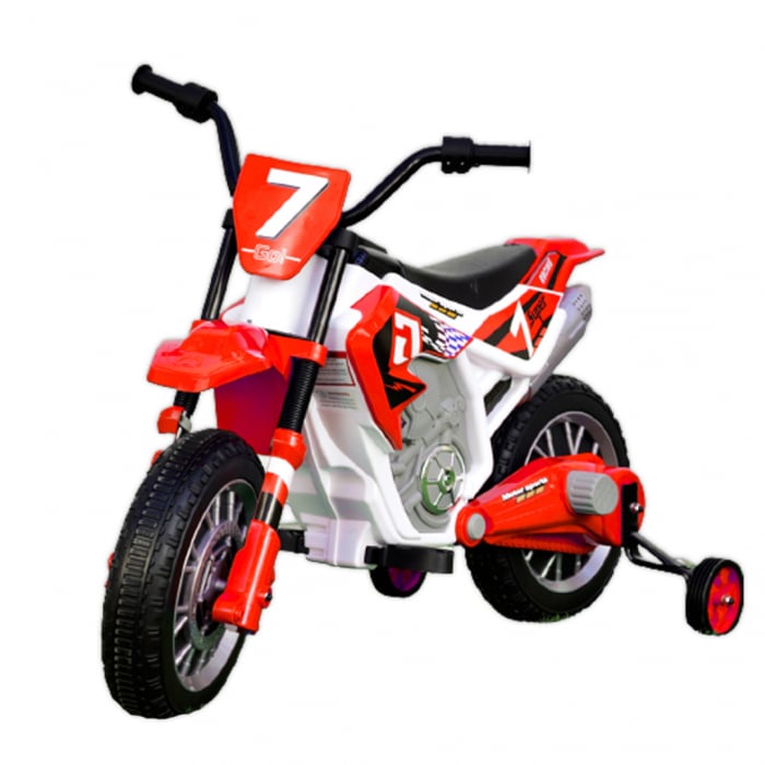 Motocicleta electrica Kinderauto BJH022 70W 12V cu roti moi, scaun tapitat, culoare Rosie Motocicleta electrica Kinderauto BJH022 70W 12V cu roti moi, scaun tapitat, culoare Rosie