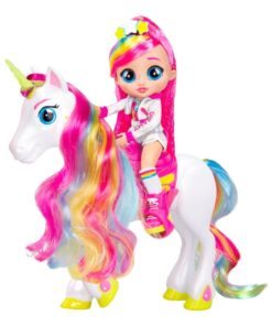 Papusa cu unicorn IMC Cry Babies BFF Dreamy si Magical Unicorn Rym