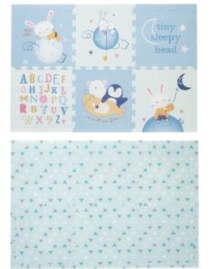 Covoras puzzle, Petite&Mars, Din spuma, Format din 6 piese reversibile, 116x174x1.5 cm, Multicolor