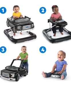 Premergator interactiv, Bright Starts, Ford F-150, Cu elemente detasabile, Utilizat ca premergator si antemergator si masinuta individuala, Cu sunete si lumini, 6 luni+